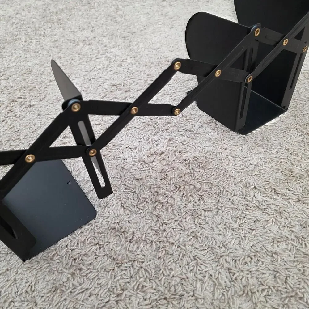 black accordion style bookend